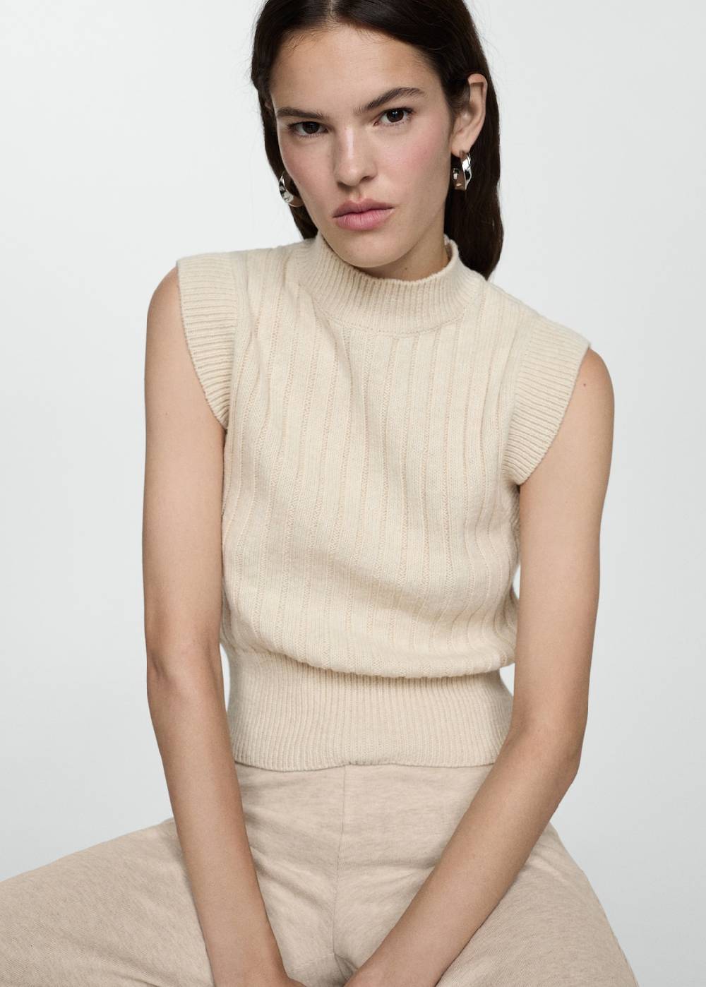 Mango Wideleg-Strickhose