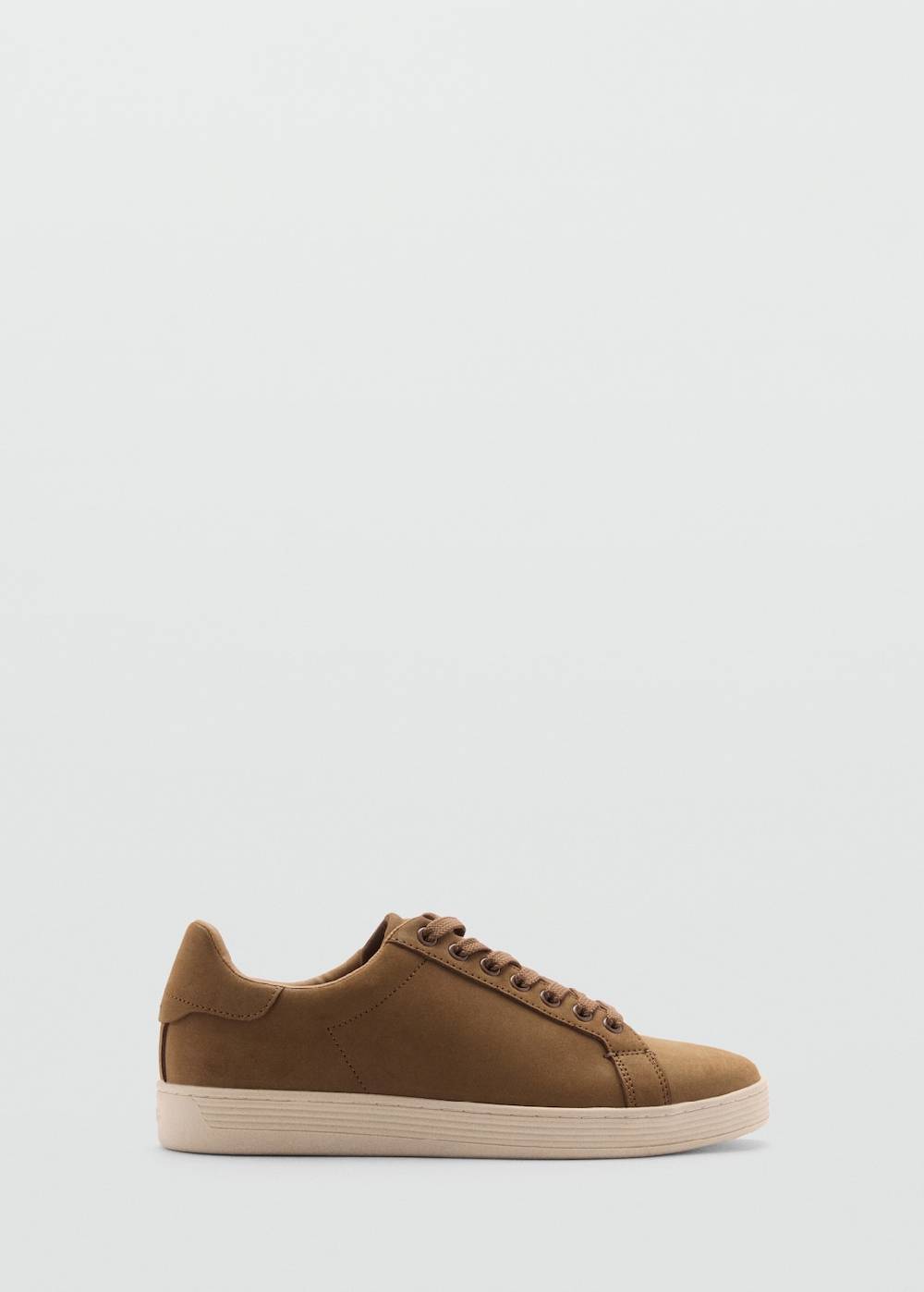 Mango Wildleder-Sneaker Mit Schnürsenkeln