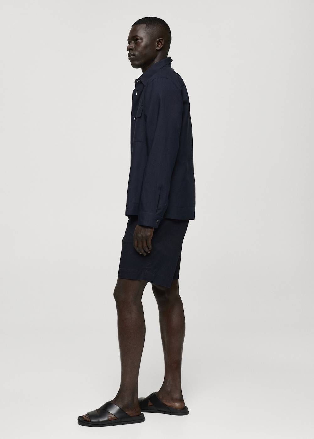 Mango Overshirt Aus Tencel-Leinenmischung Mit Taschen