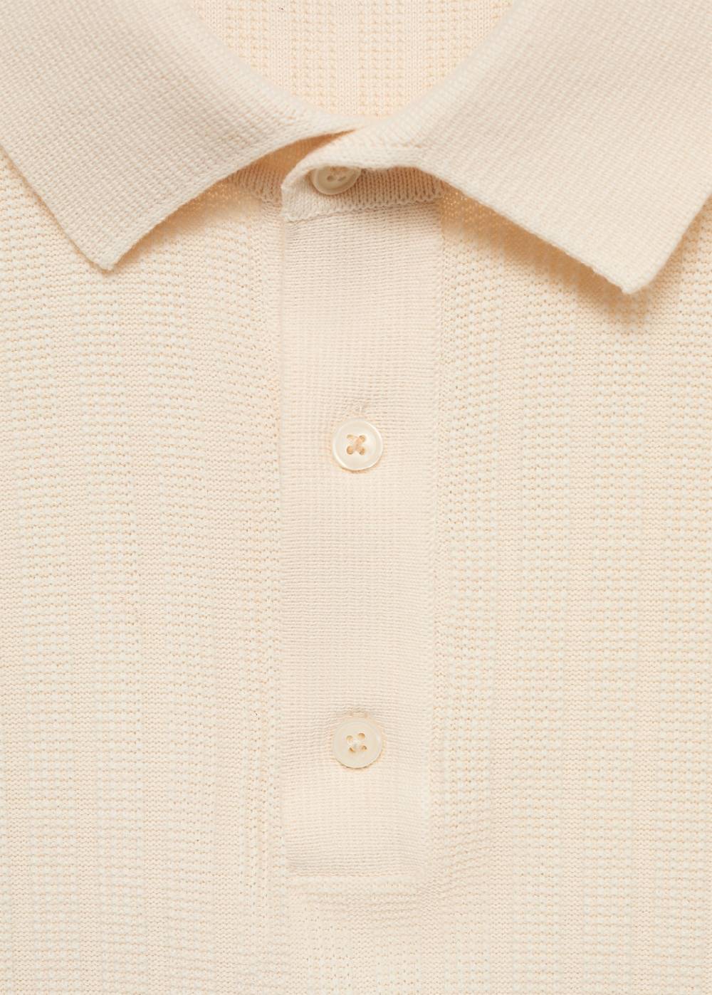 Mango Poloshirt Aus 100 % Baumwolle Mit Mikrostruktur