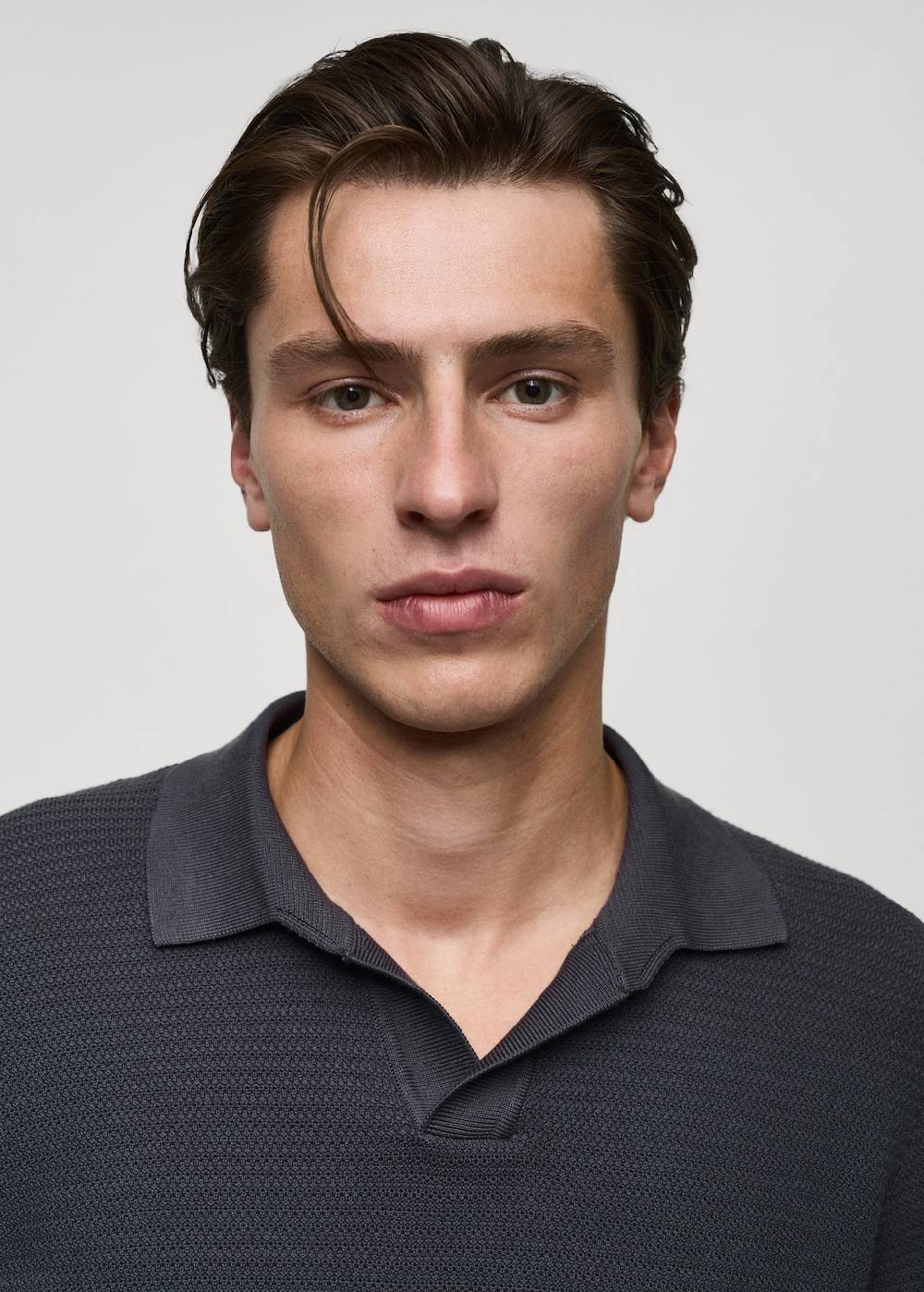 Mango Poloshirt Aus Baumwolle Mit Tencel In Flechtoptik