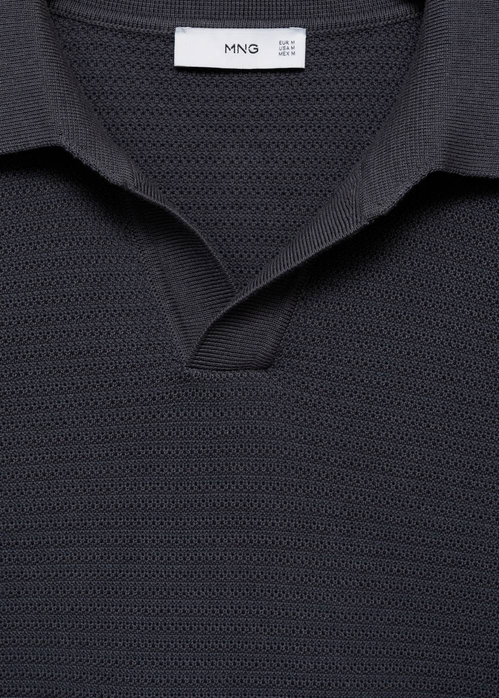 Mango Poloshirt Aus Baumwolle Mit Tencel In Flechtoptik