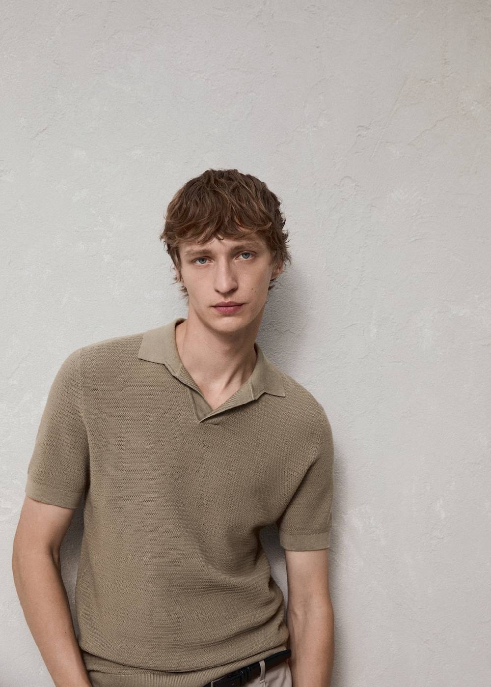 Mango Poloshirt Aus Baumwolle Mit Tencel In Flechtoptik