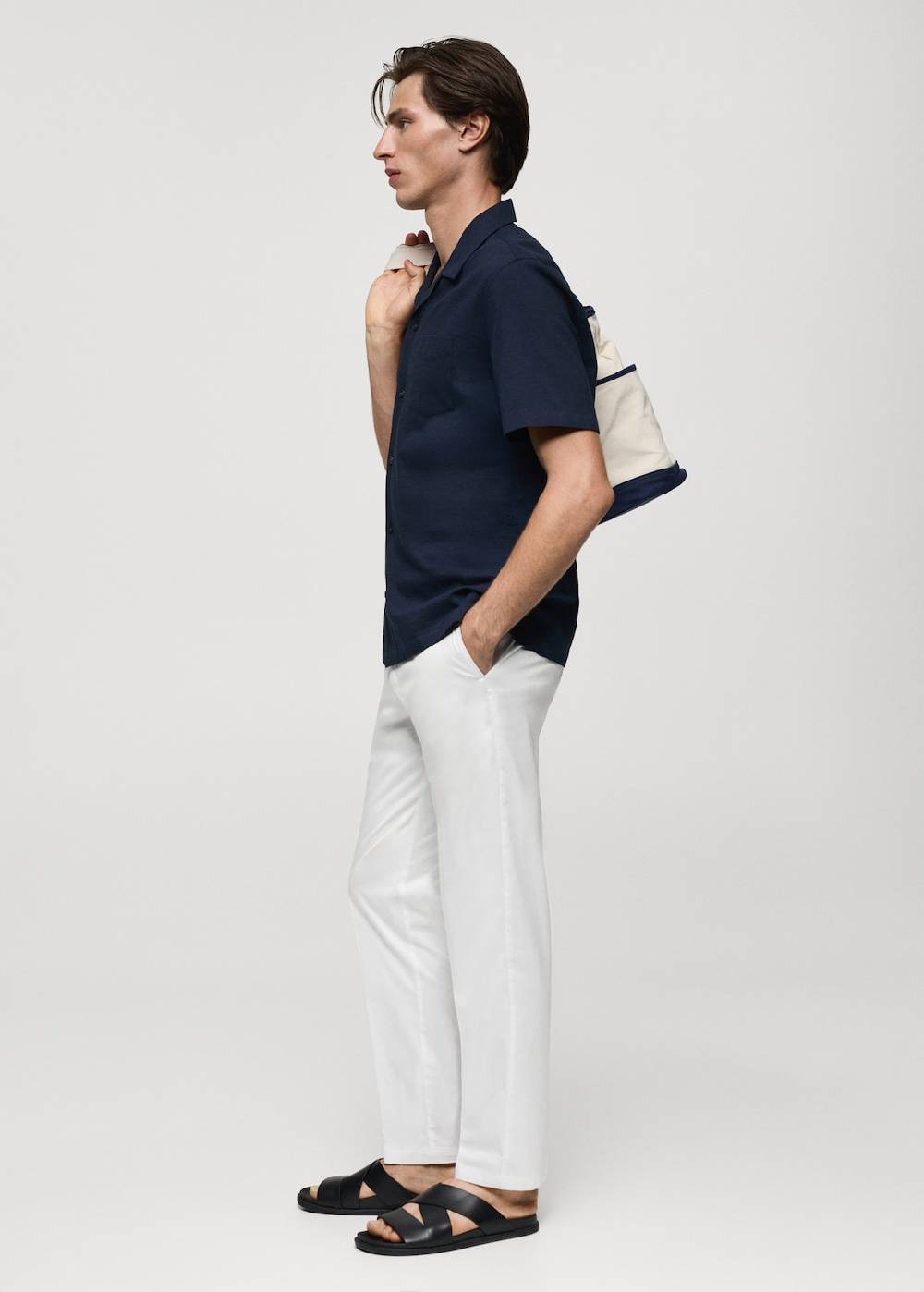 Mango Regular-Fit-Hemd Aus 100 % Seersucker-Baumwolle