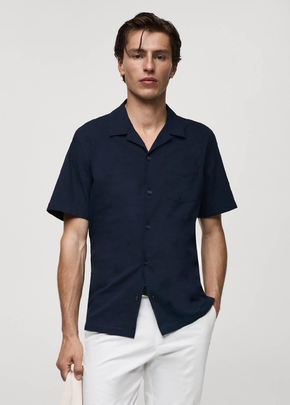 Mango Regular-Fit-Hemd aus 100 % Seersucker-Baumwolle