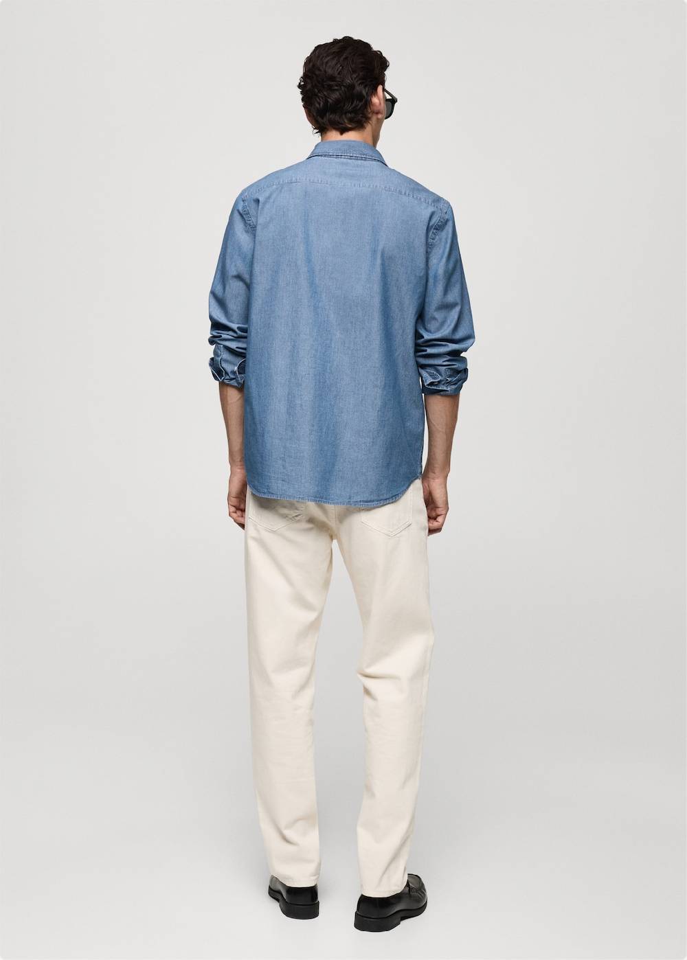 Mango Regular-Fit-Polohemd Aus 100 % Baumwoll-Chambray