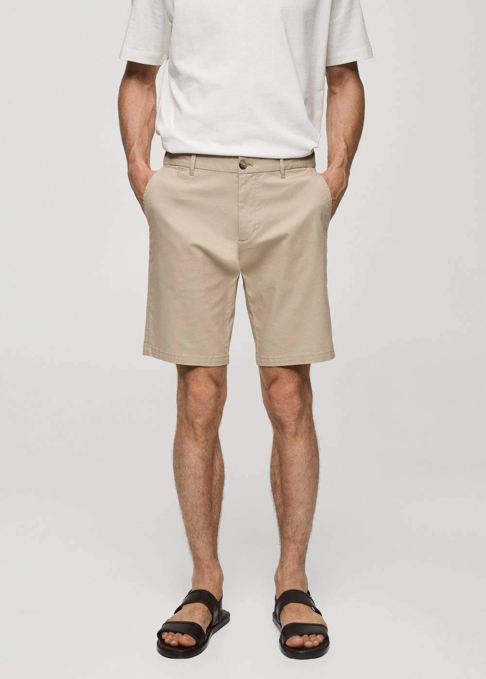 Mango Slim-Fit-Bermudashorts im Chino-Stil aus Baumwolle