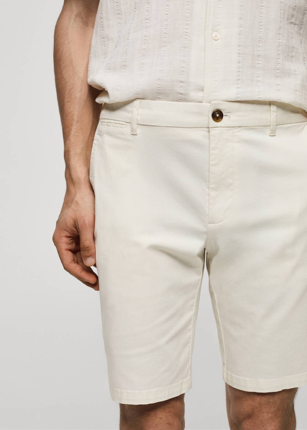 Mango Slim-Fit-Bermudashorts Im Chino-Stil Aus Baumwolle