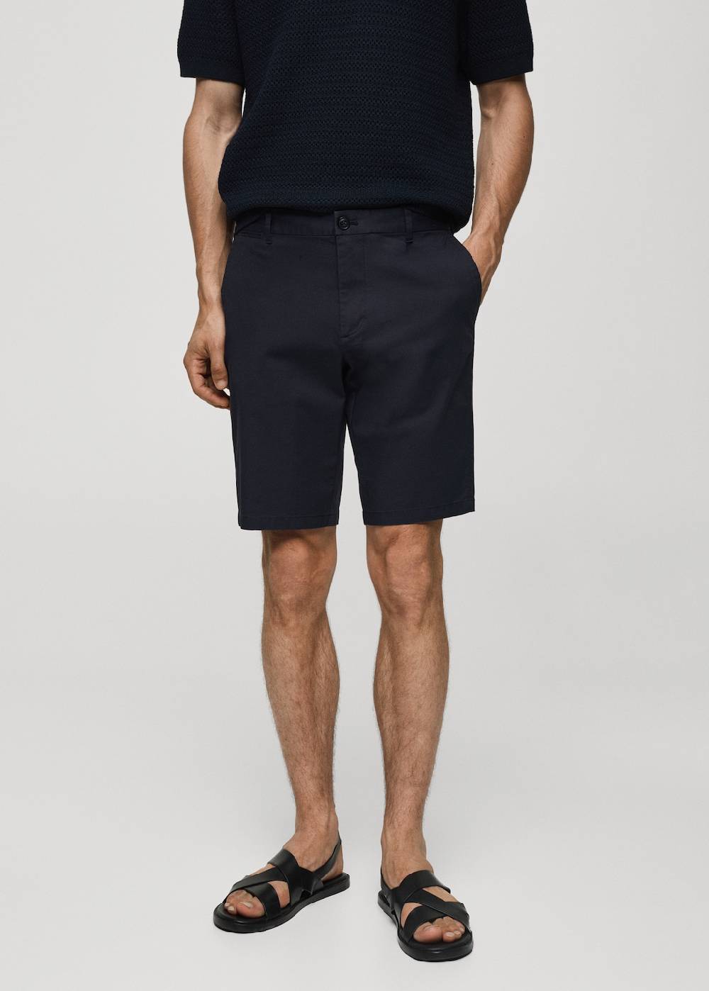 Mango Slim-Fit-Bermudashorts im Chino-Stil aus Baumwolle