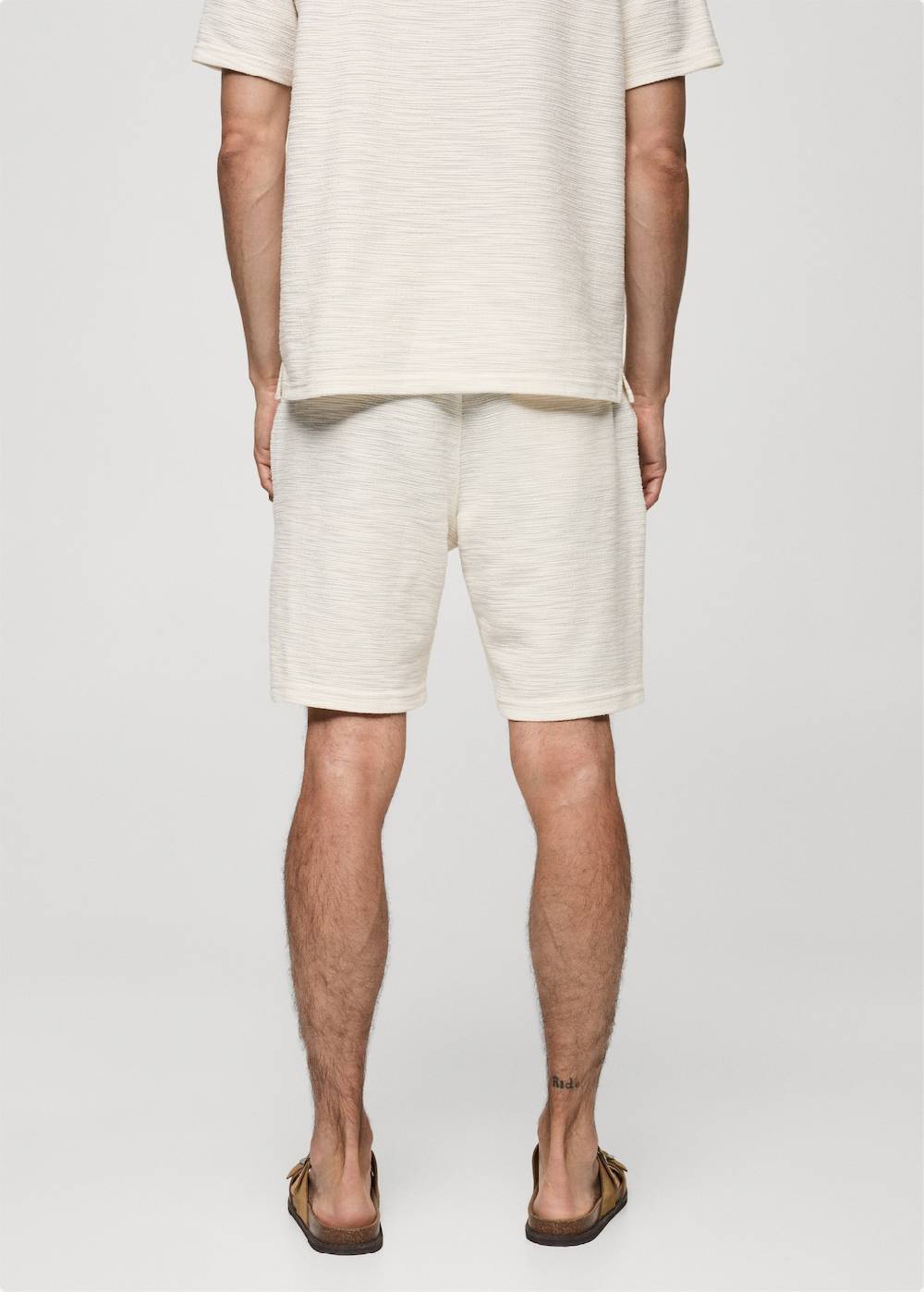 Mango Strukturierte Bermudashorts Aus Baumwolle Mit Kordelzug