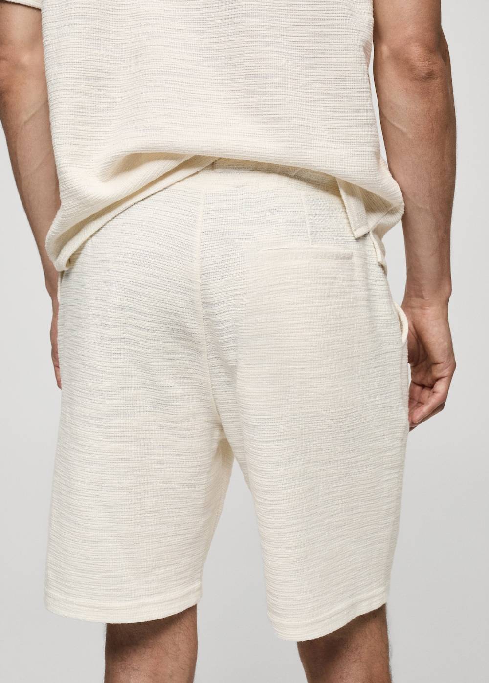 Mango Strukturierte Bermudashorts Aus Baumwolle Mit Kordelzug