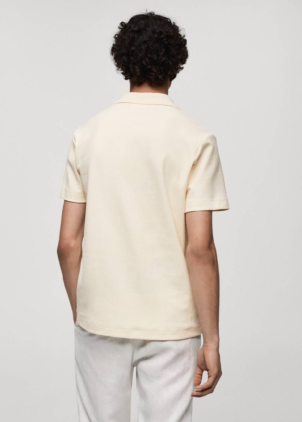 Mango Strukturiertes Regular-Fit-Poloshirt Aus Baumwolle