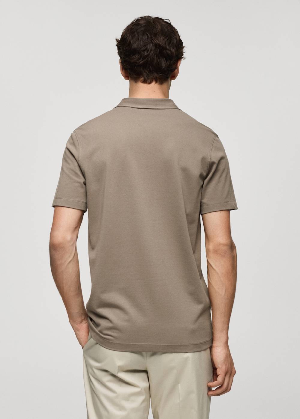 Mango Strukturiertes Slim-Fit-Poloshirt Aus Baumwoll-Piqué