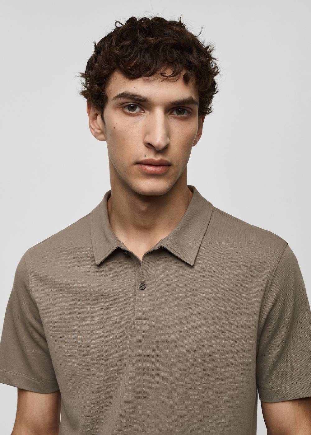 Mango Strukturiertes Slim-Fit-Poloshirt Aus Baumwoll-Piqué