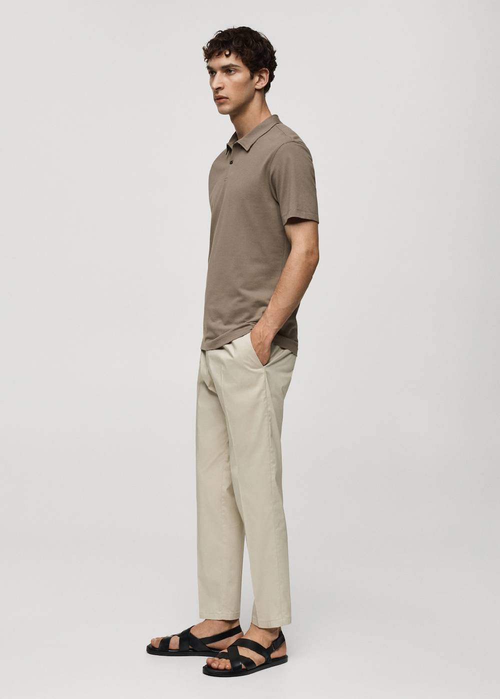 Mango Strukturiertes Slim-Fit-Poloshirt Aus Baumwoll-Piqué