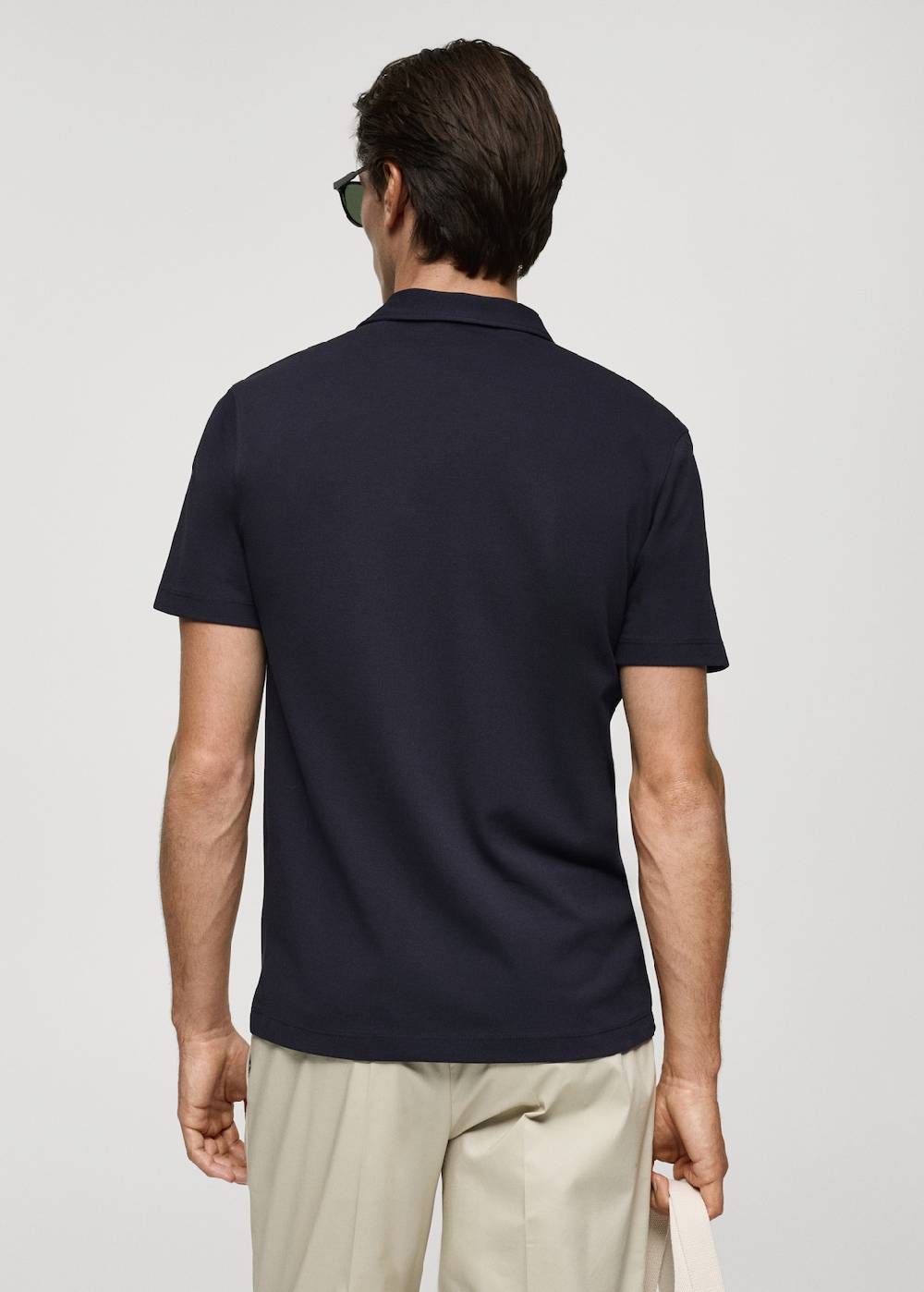 Mango Strukturiertes Slim-Fit-Poloshirt Aus Baumwoll-Piqué