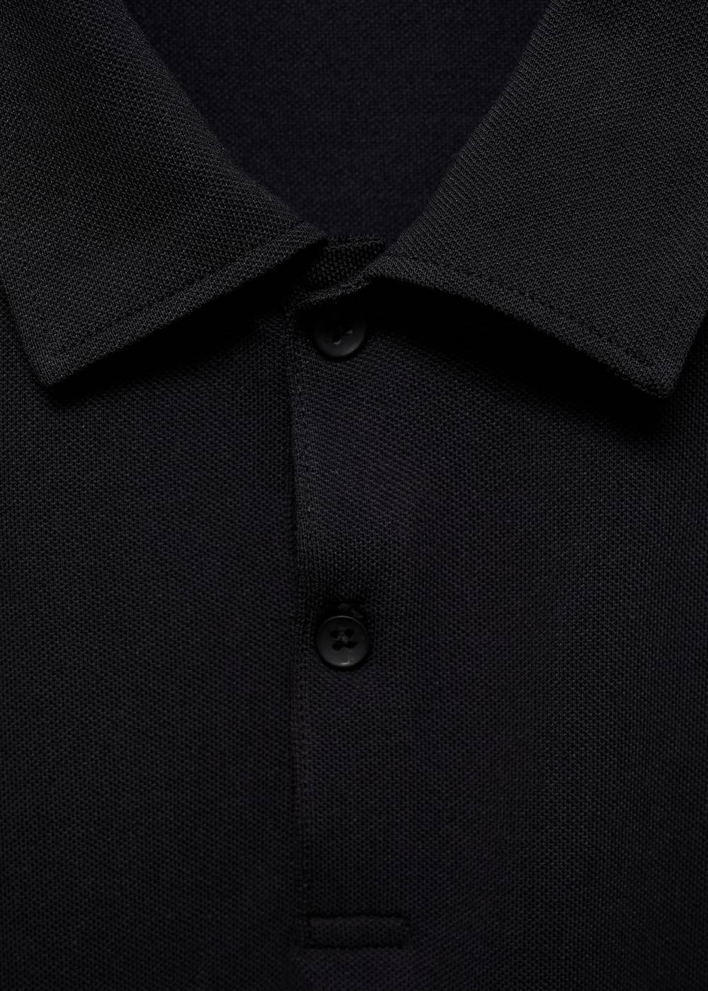 Mango Strukturiertes Slim-Fit-Poloshirt Aus Baumwoll-Piqué