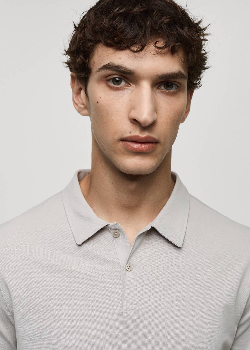 Mango Strukturiertes Slim-Fit-Poloshirt Aus Baumwoll-Piqué