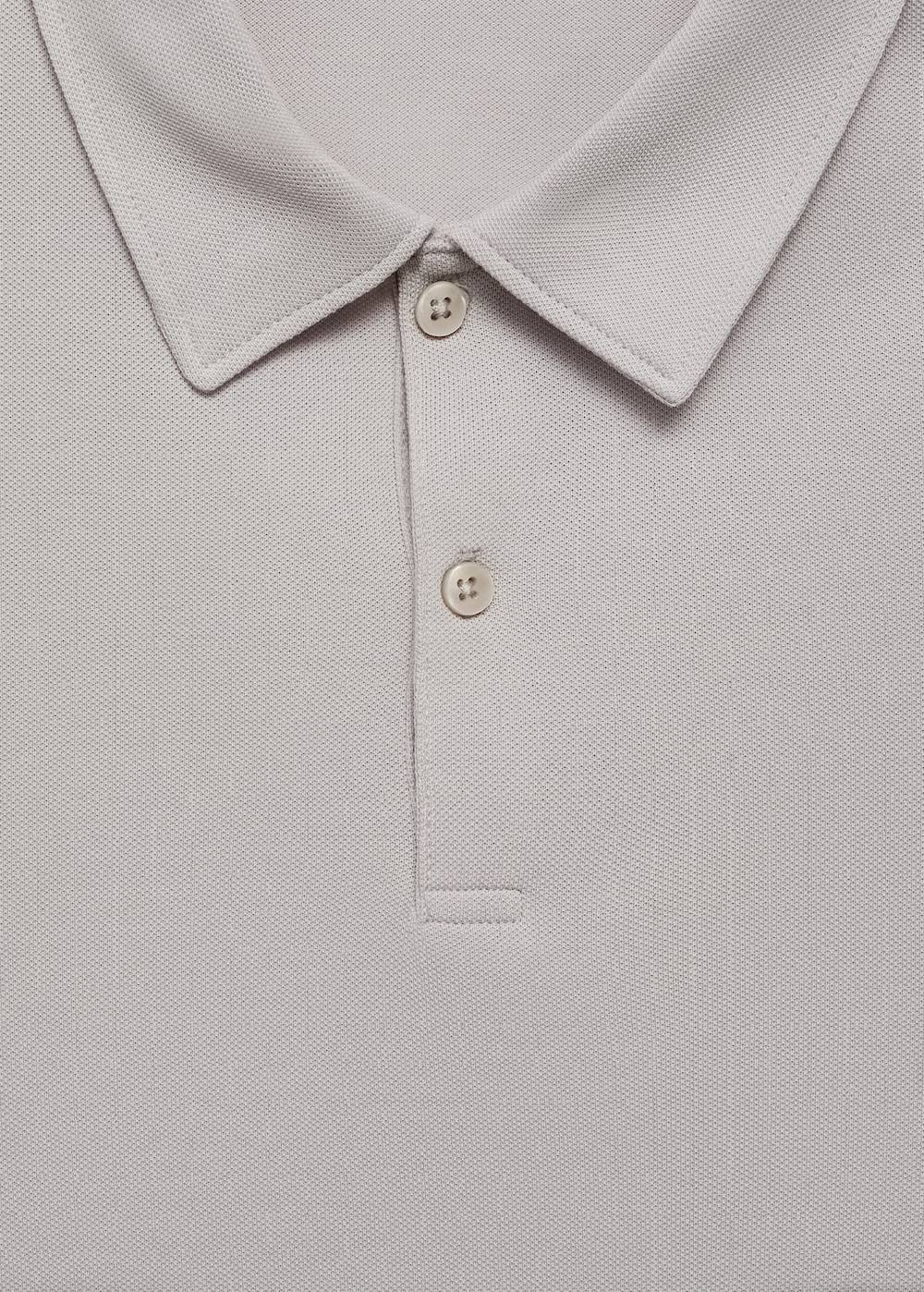 Mango Strukturiertes Slim-Fit-Poloshirt Aus Baumwoll-Piqué