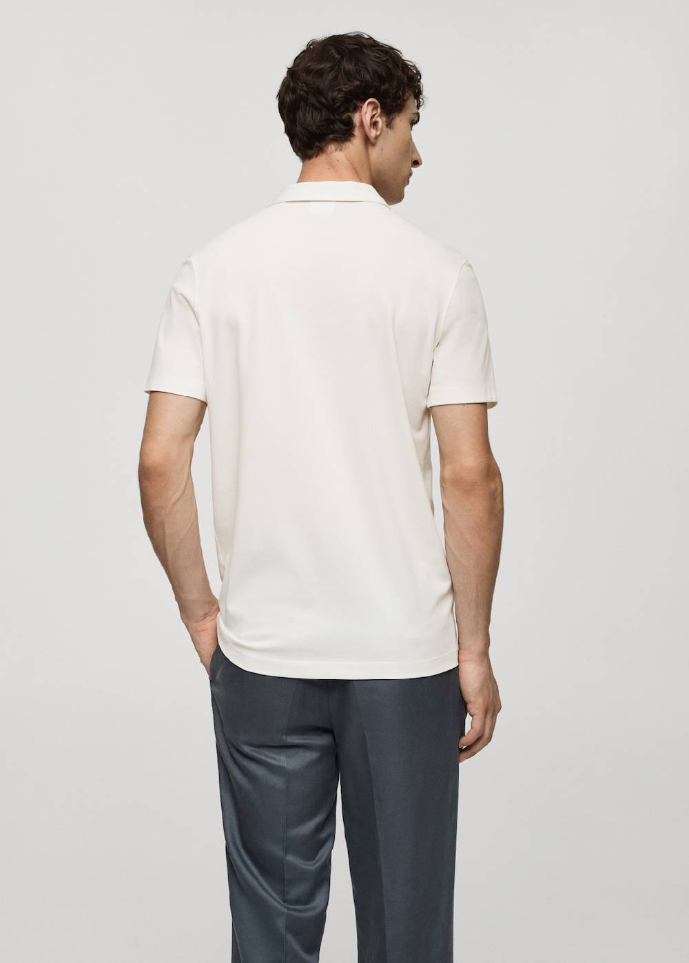 Mango Strukturiertes Slim-Fit-Poloshirt Aus Baumwoll-Piqué