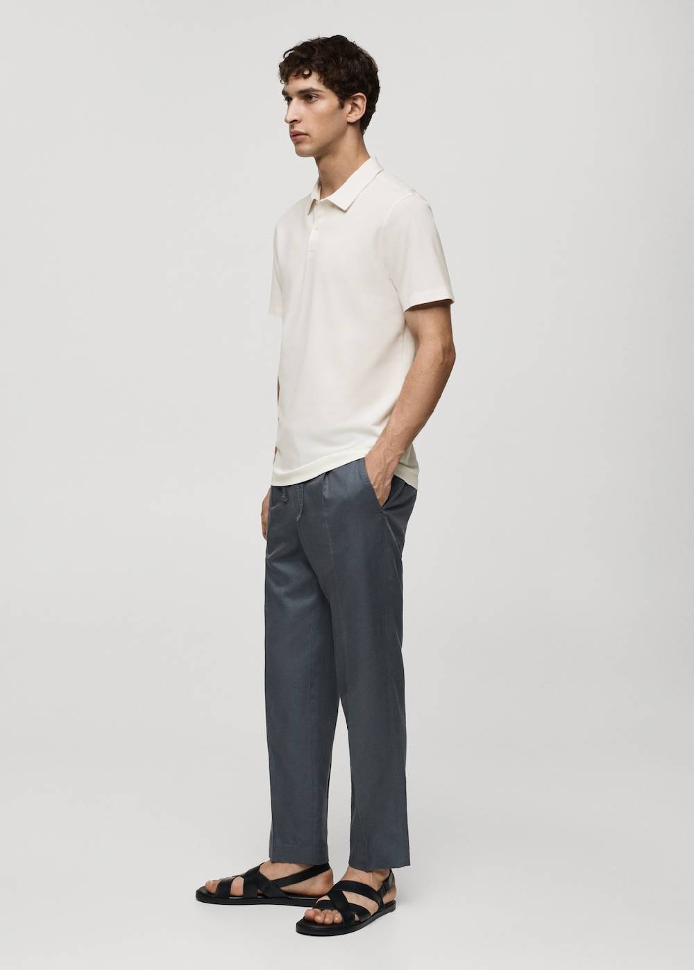 Mango Strukturiertes Slim-Fit-Poloshirt Aus Baumwoll-Piqué