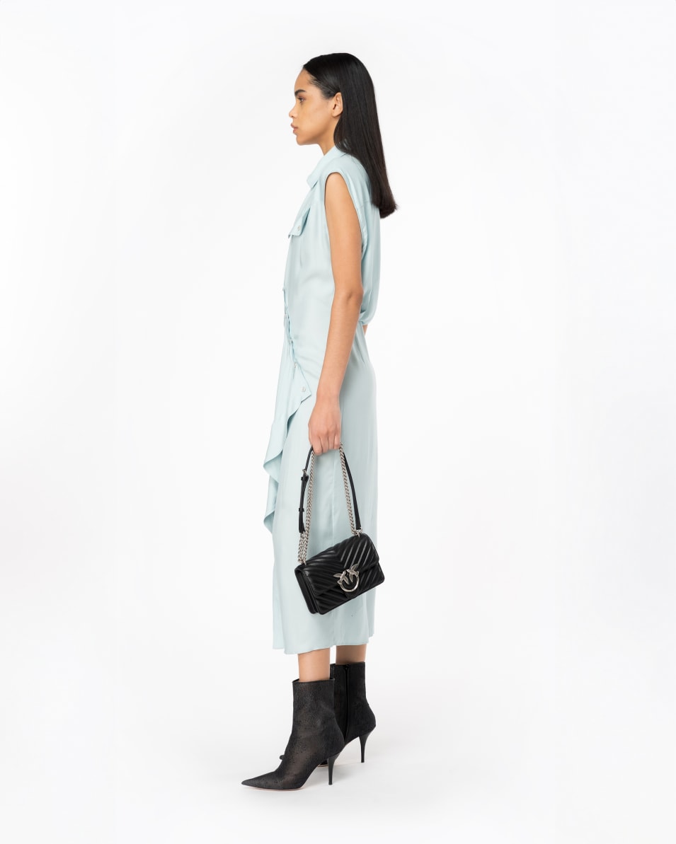 Pinko Ärmelloses Hemdblusenkleid Mit Asymmetrischem Verschluss