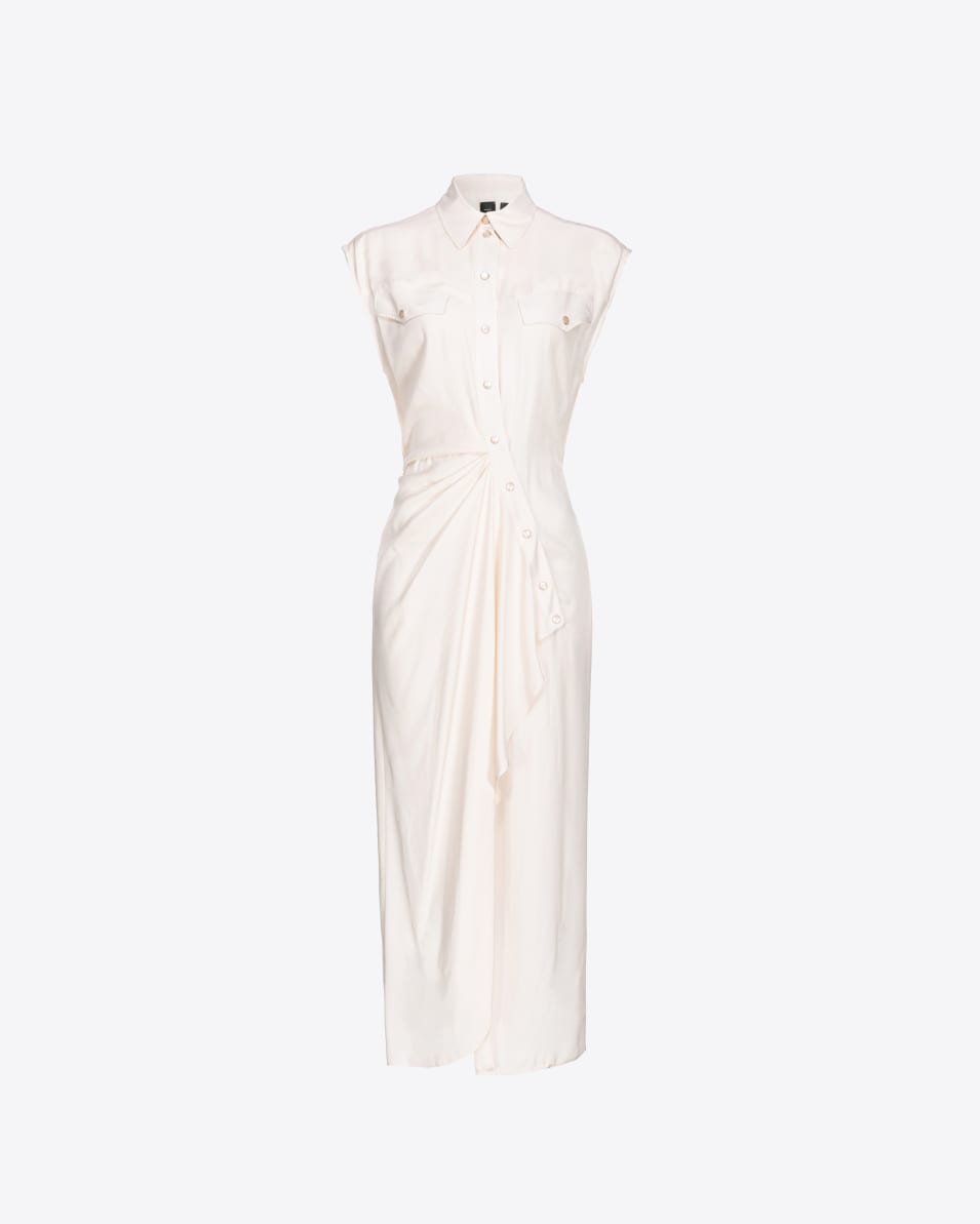 Pinko Ärmelloses Hemdblusenkleid mit asymmetrischem Verschluss