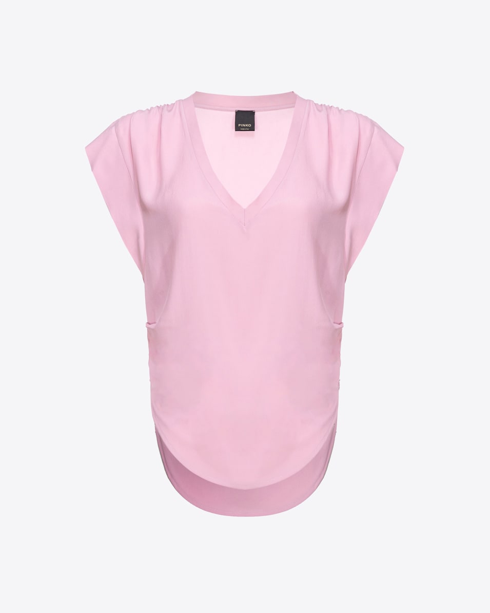 Pinko Bluse aus Seidenmischung mit abgerundetem Saum
