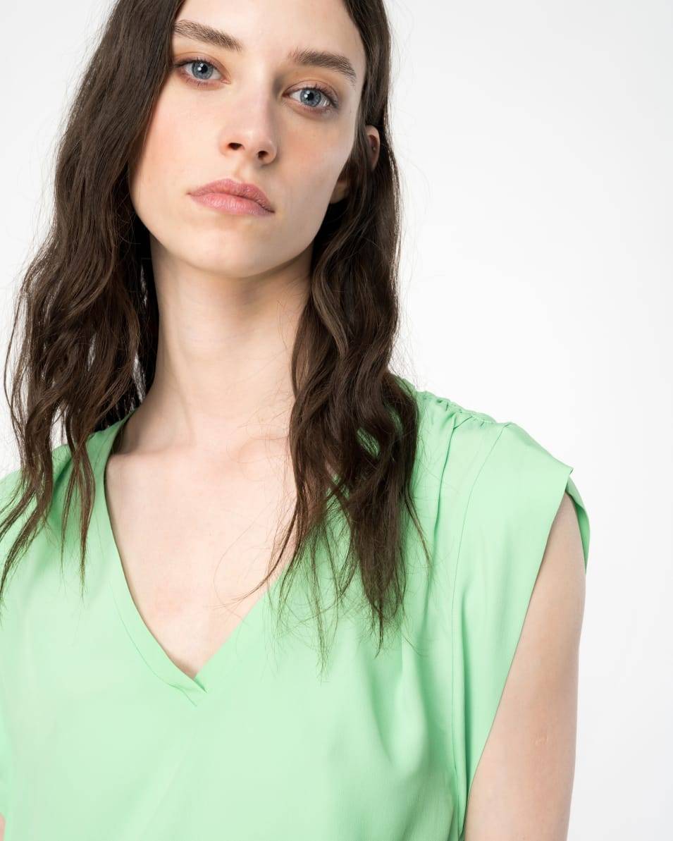 Pinko Bluse Aus Seidenmischung Mit Abgerundetem Saum