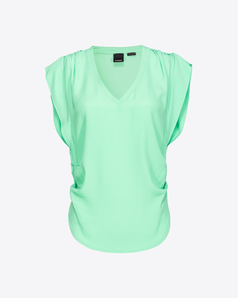 Pinko Bluse aus Seidenmischung mit abgerundetem Saum