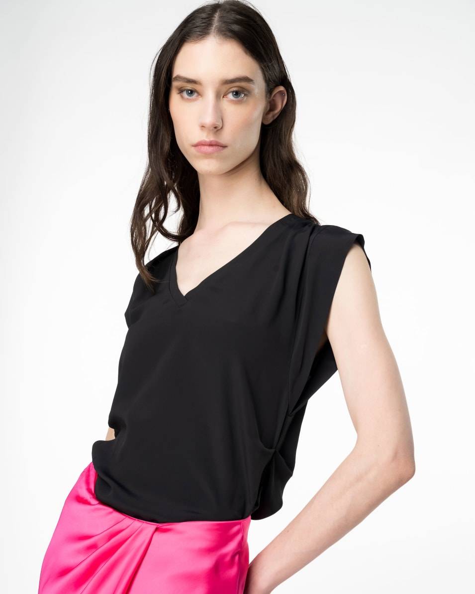 Pinko Bluse Aus Seidenmischung Mit Abgerundetem Saum