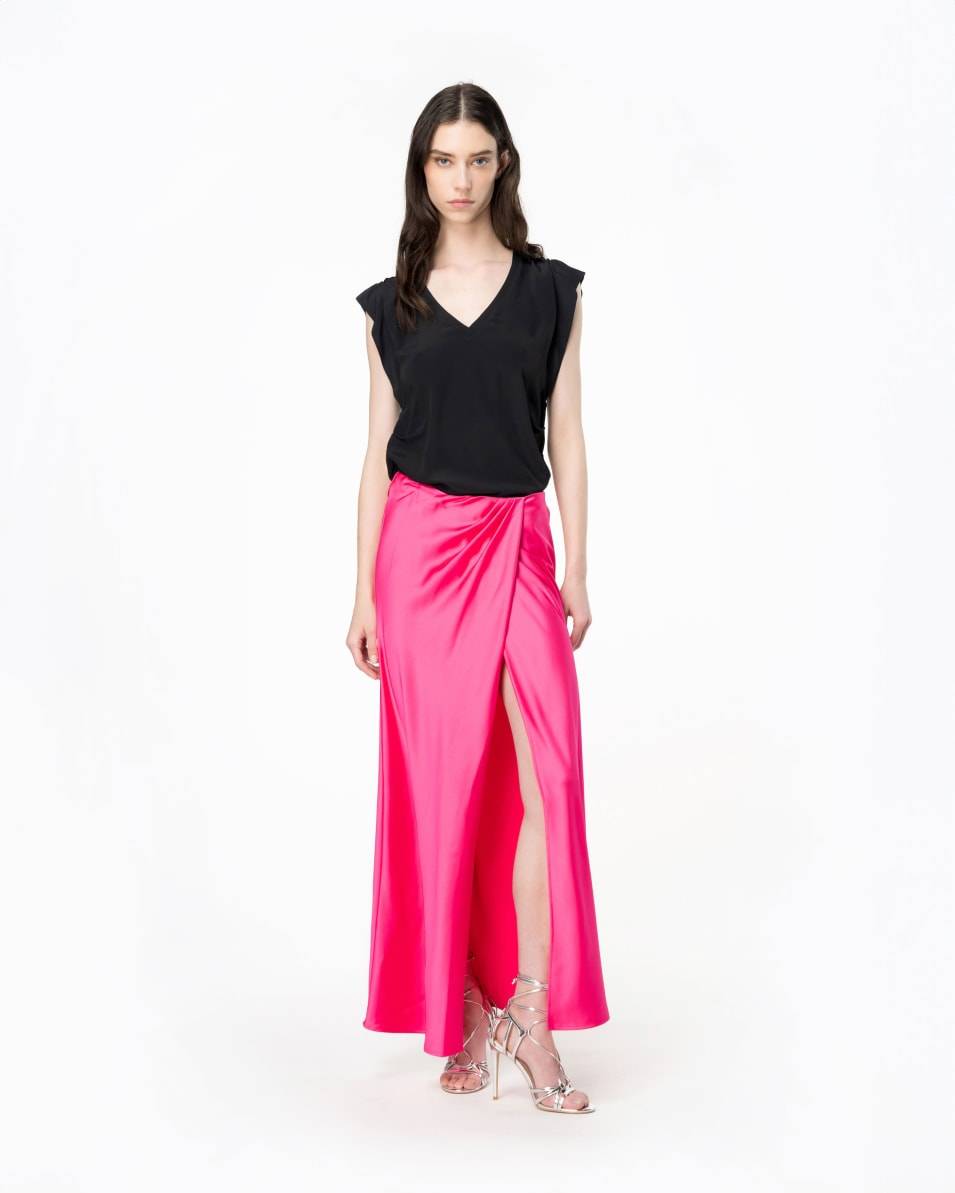 Pinko Bluse Aus Seidenmischung Mit Abgerundetem Saum