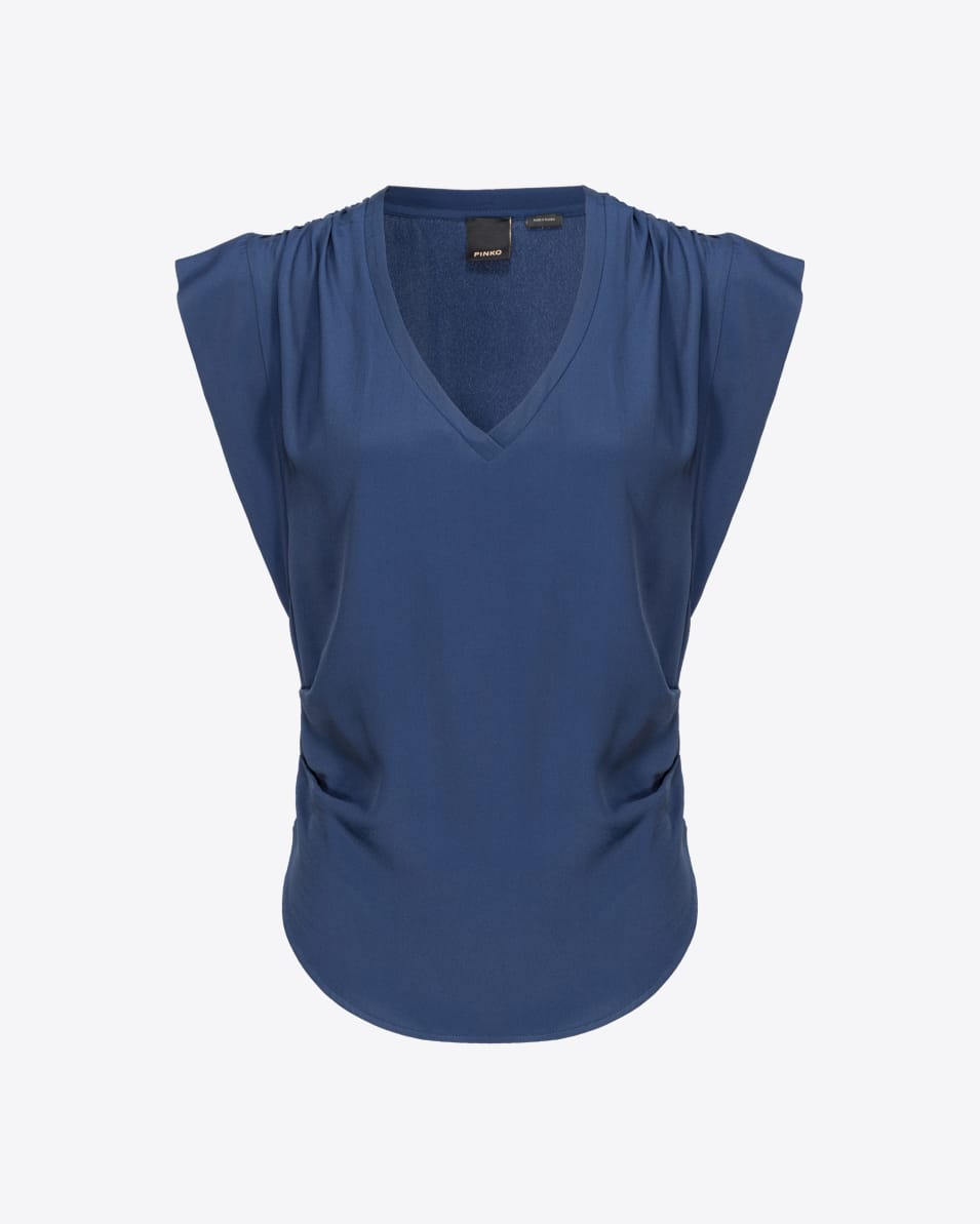 Pinko Bluse aus Seidenmischung mit abgerundetem Saum