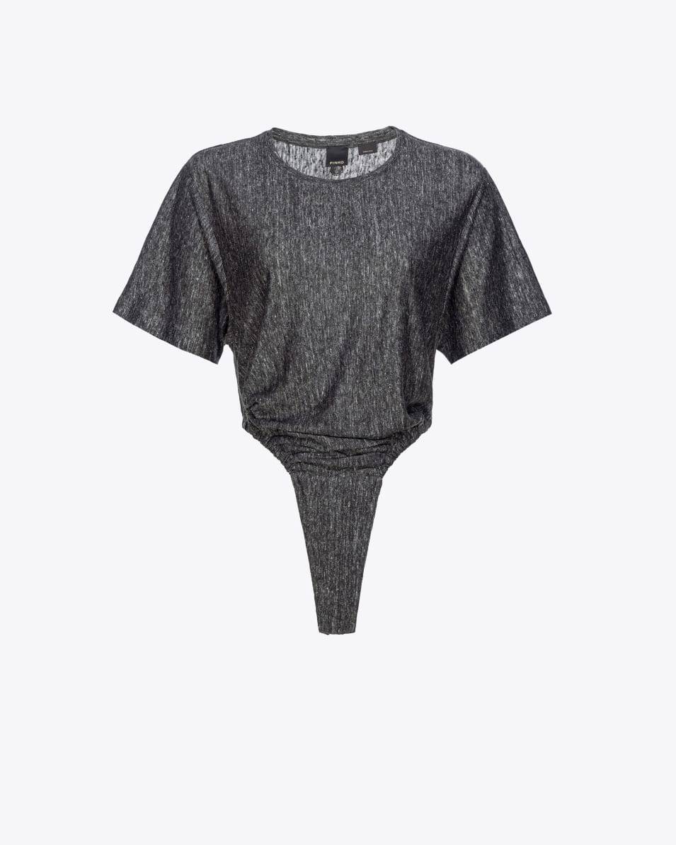 Pinko Body aus geflammtem Leinen mit hohem Beinausschnitt