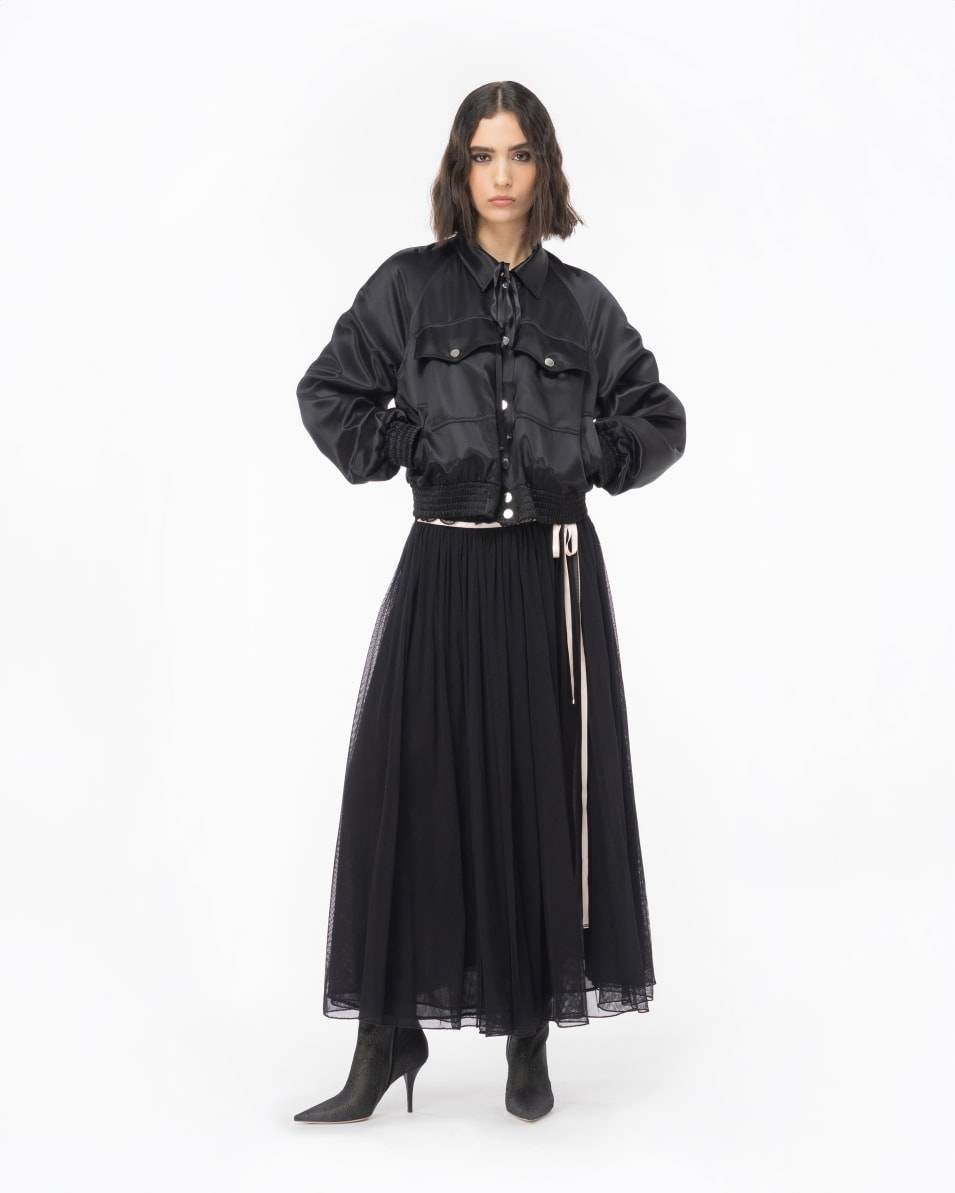 Pinko Bomberjacke Aus Satin Reimagine PINKO By Patrick McDowell