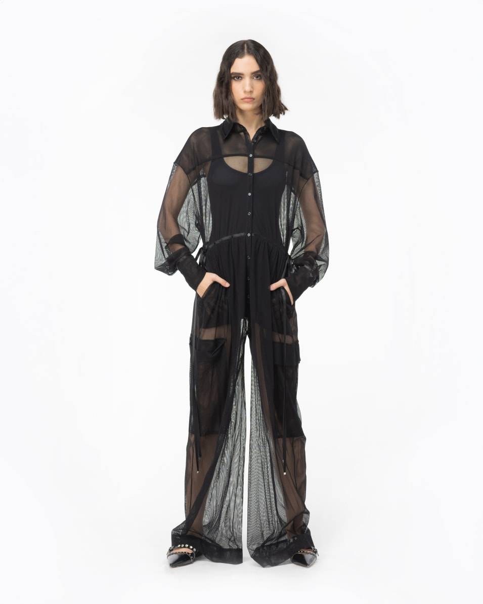 Pinko Cargo-Jumpsuit Aus Tüll Reimagine PINKO By Patrick McDowell