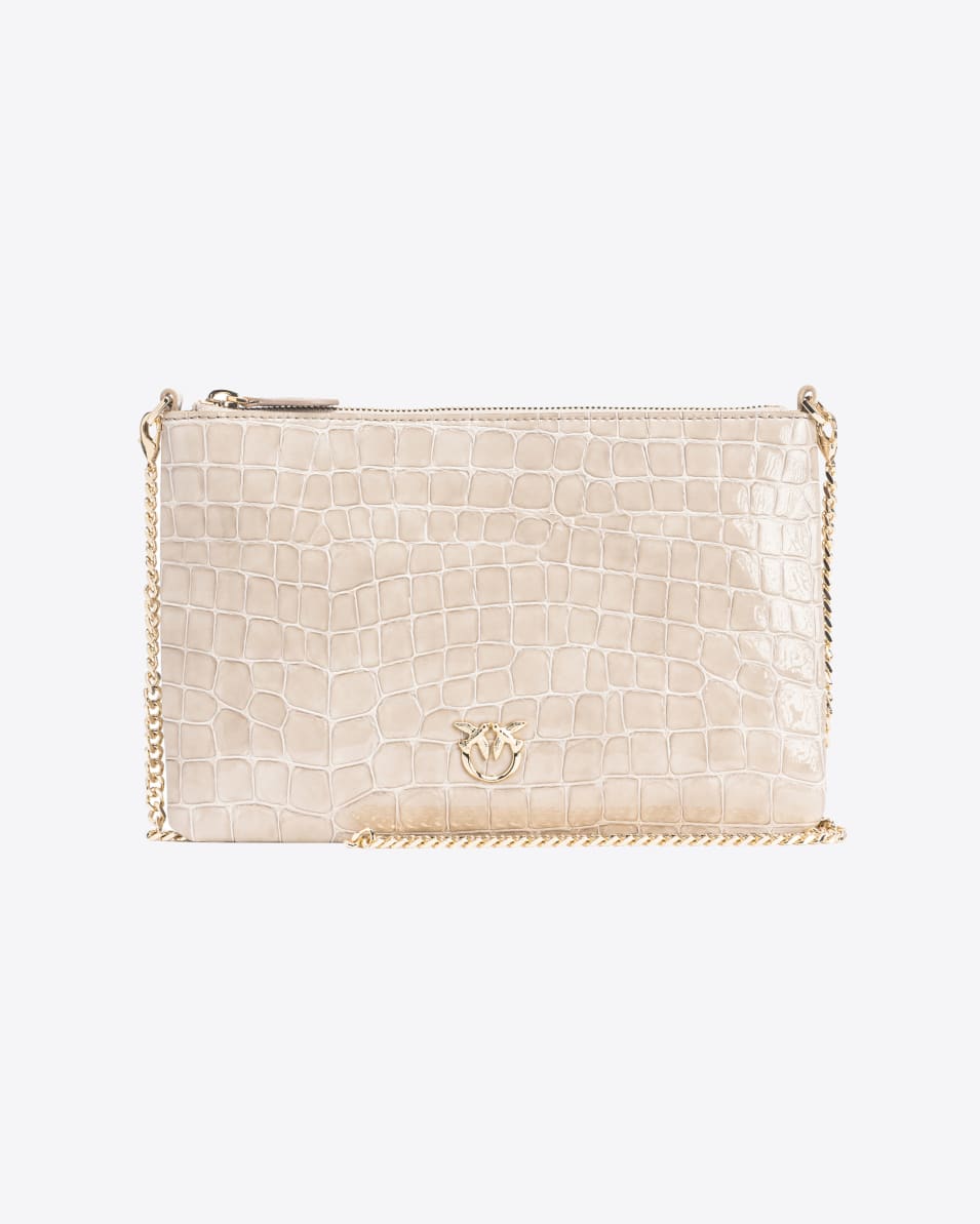 Pinko Classic Flat Love Bag Kroko glänzend PINKO Galleria