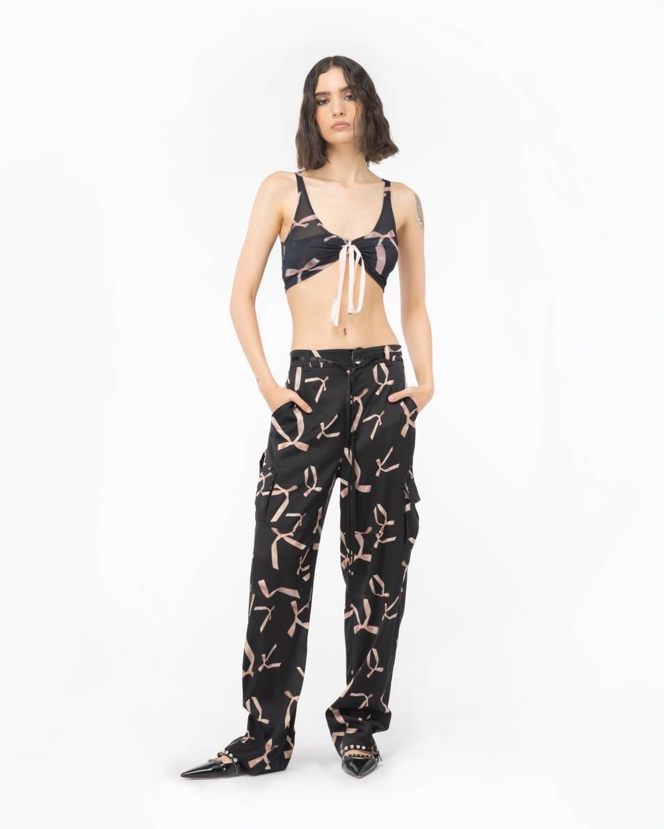Pinko Crop-Top Mit Schleifchen-Print Reimagine PINKO By Patrick McDowell