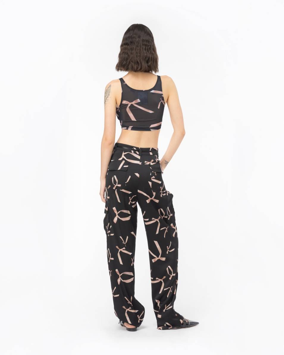 Pinko Crop-Top Mit Schleifchen-Print Reimagine PINKO By Patrick McDowell