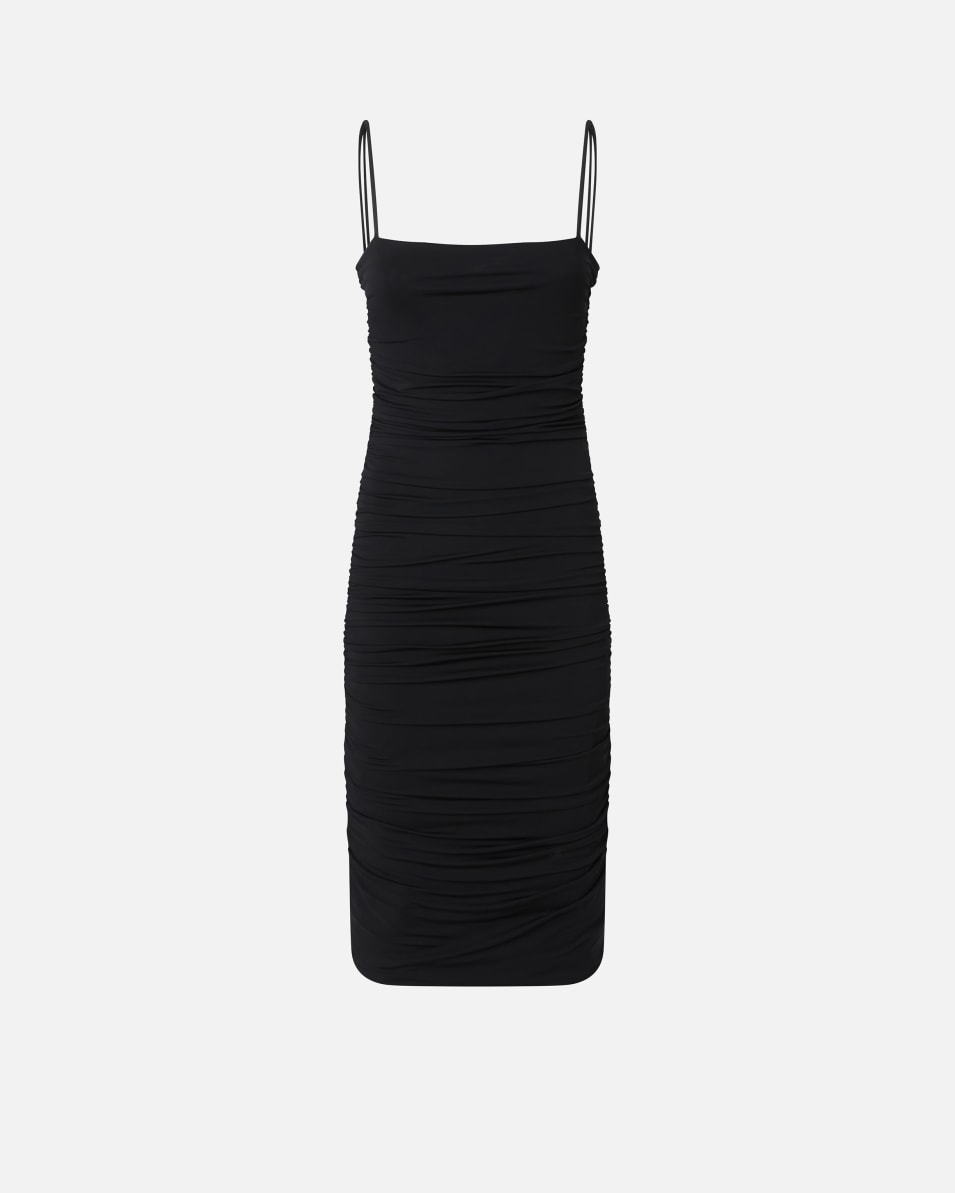 Pinko Gerafftes, eng anliegendes Midikleid aus technischem Gewebe