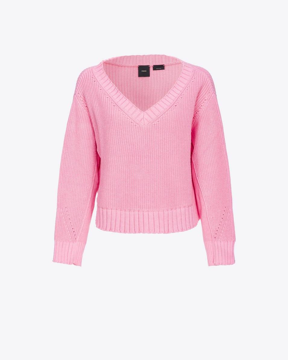 Pinko Gerippter Pullover Aus Baumwolle Und Kaschmir