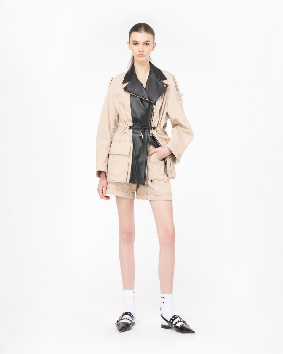 Pinko Gerippter Pullover Logo Love Birds Durchsichtig