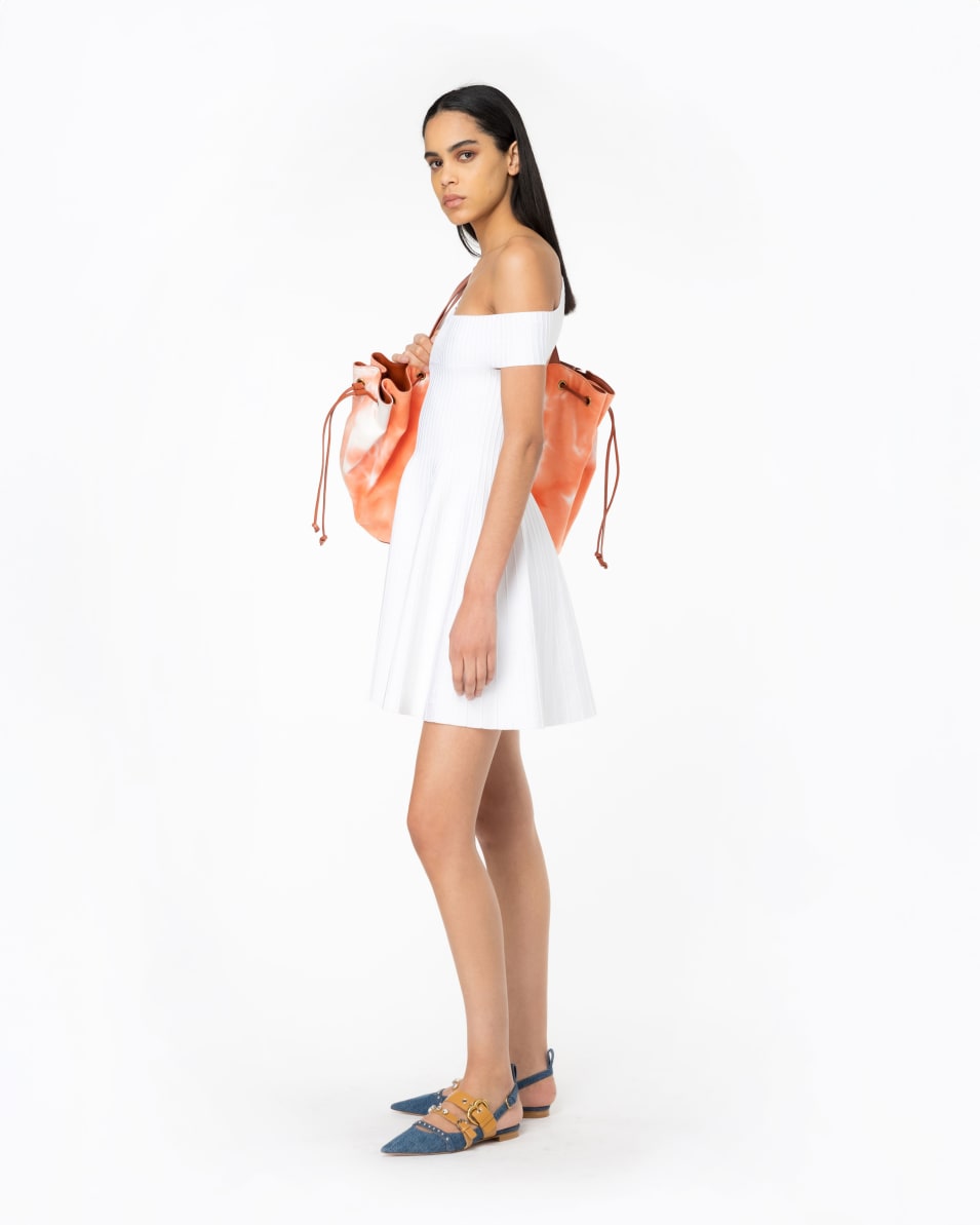 Pinko Gestricktes Minikleid Mit Asymmetrischem Ausschnitt