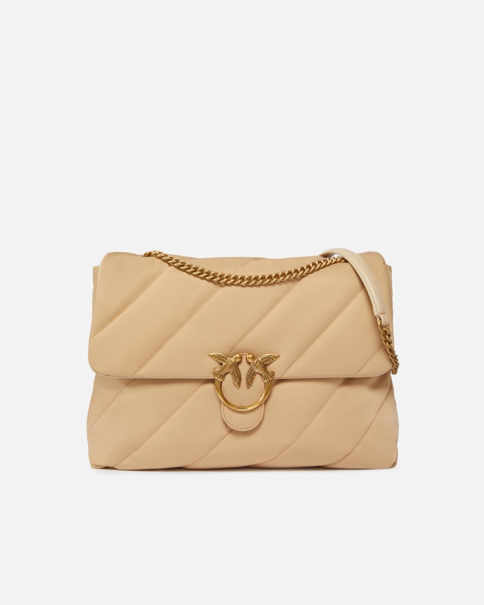 Pinko Große gesteppte Love Bag aus recyceltem Stoff