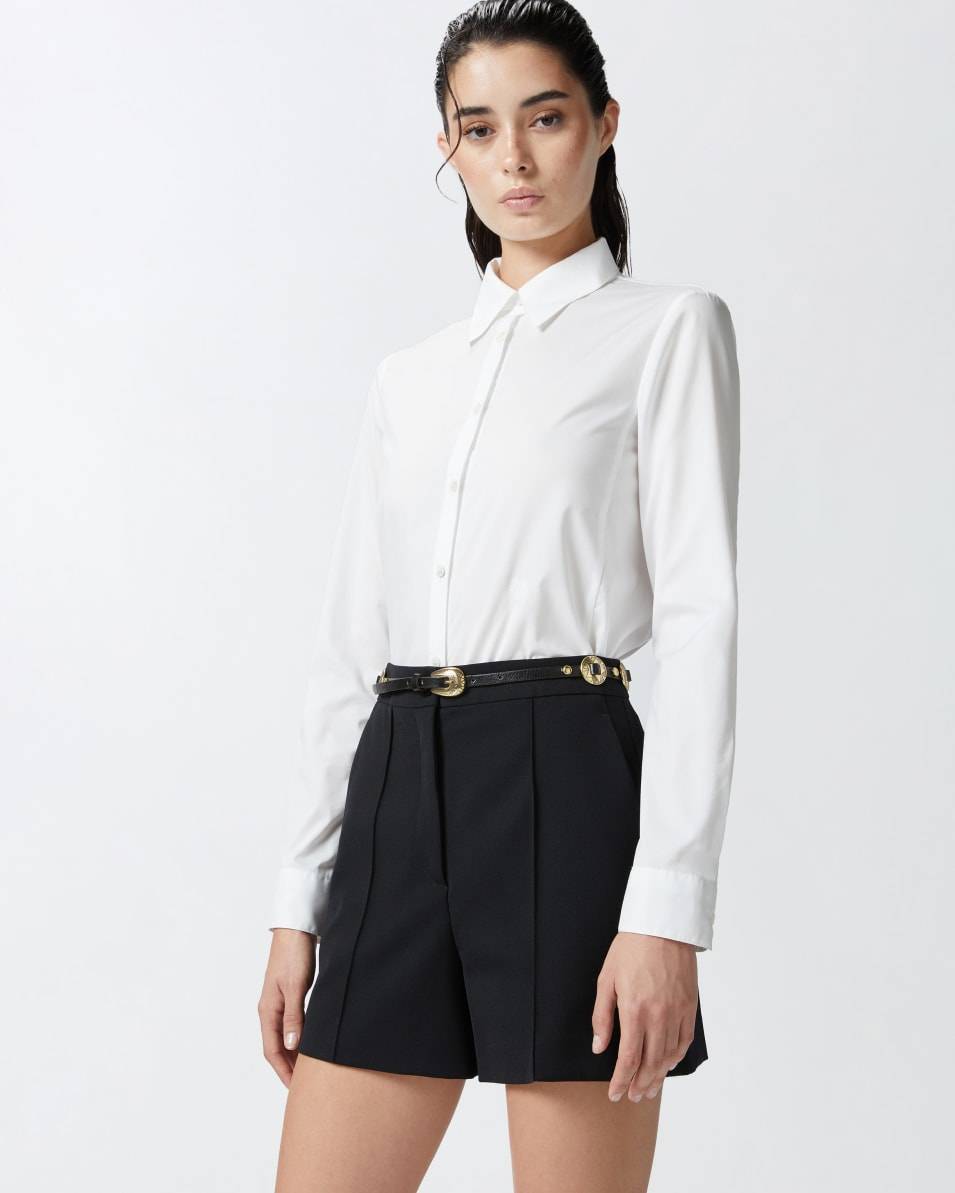 Pinko Hemdbluse Im Slim Fit Aus Stretch-Popeline Mit Stickerei