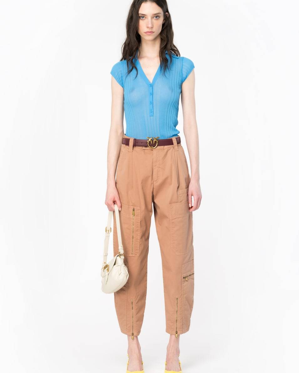 Pinko Hose Aus Stretch-Trikotine Mit Mehreren Taschen