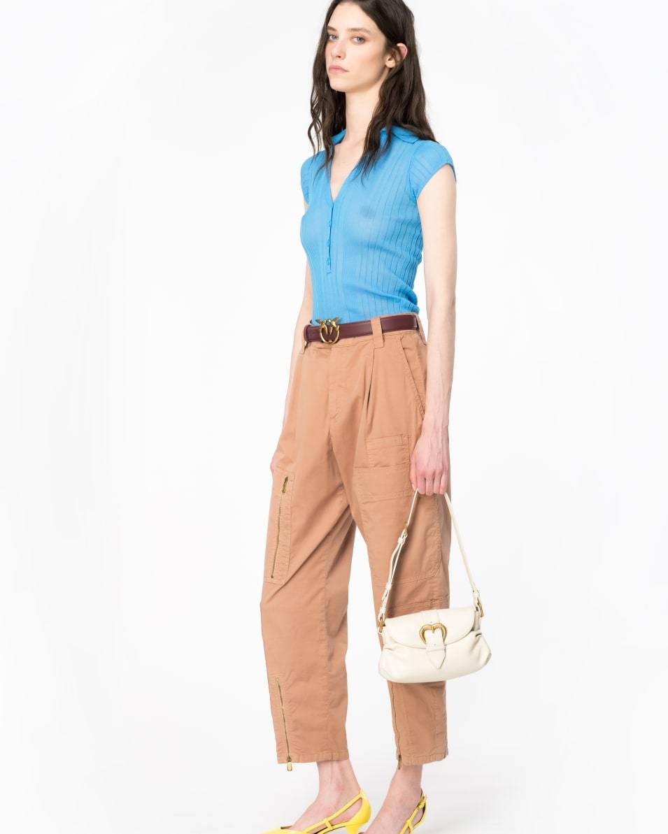 Pinko Hose Aus Stretch-Trikotine Mit Mehreren Taschen