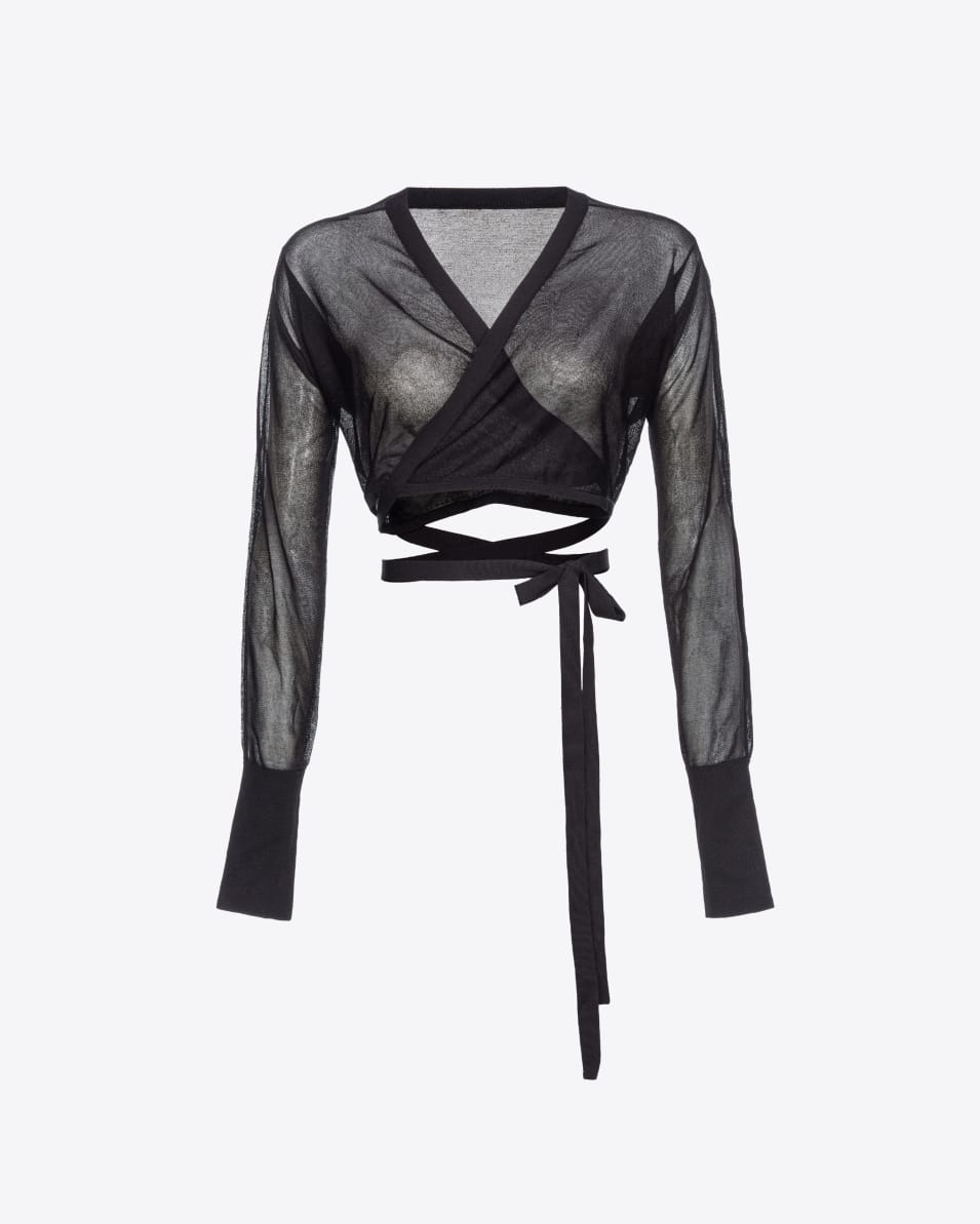 Pinko Kurzer Cardigan in Schleieroptik Reimagine PINKO by Patrick McDowell