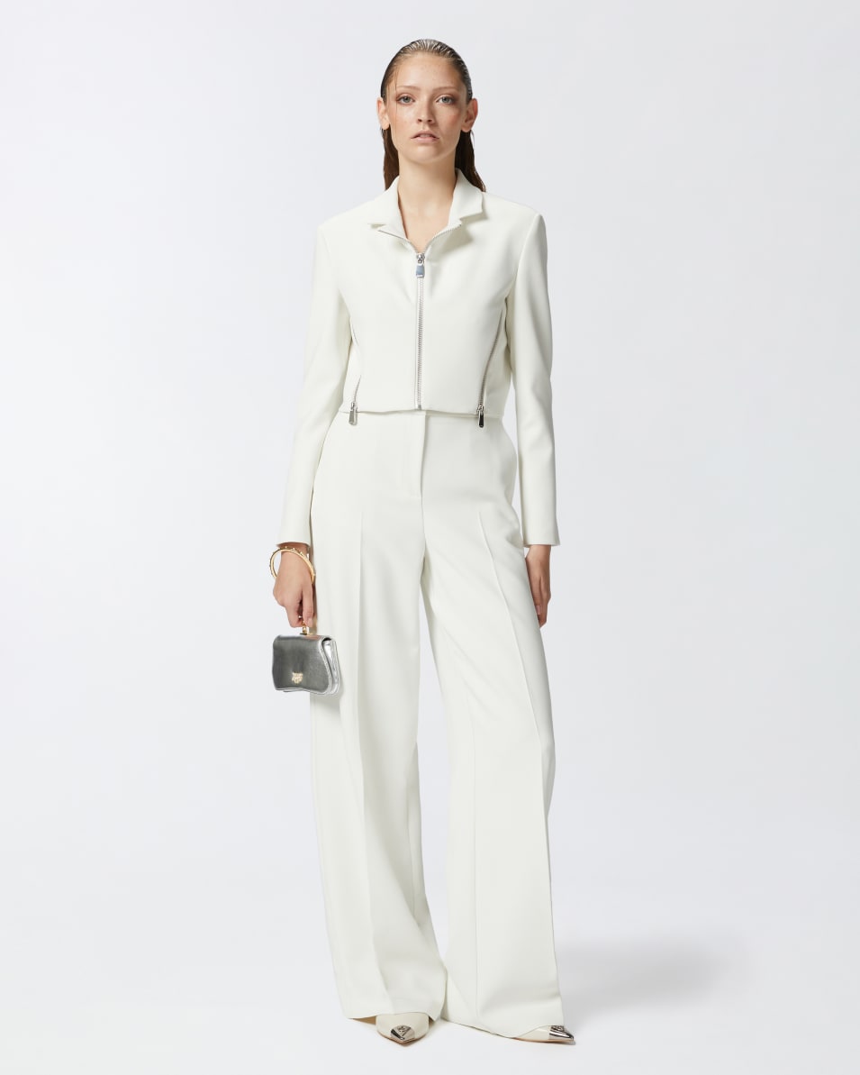 Pinko Kurzjacke Aus Crêpe-Stoff Mit Reißverschluss