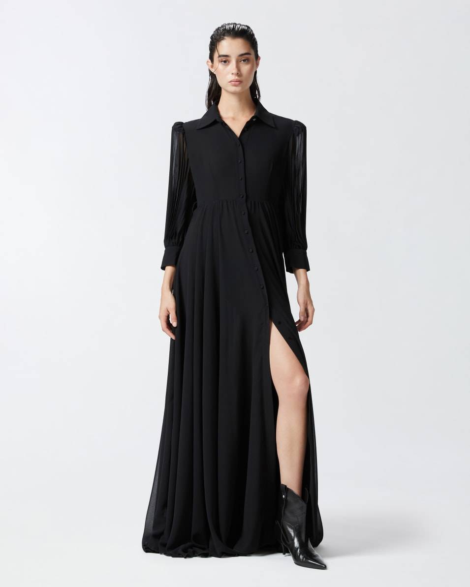 Pinko Langes Hemdblusenkleid Mit Transparentem Rücken